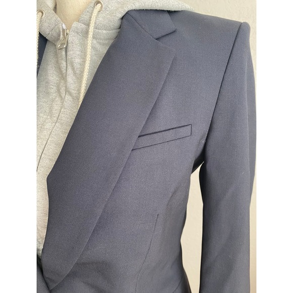 Veronica Beard Wool Navy Classic Dickey Blazer Jacket Hoodie Dickey Set Size XS - Picture 6 of 9